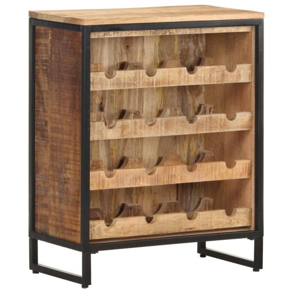 ARDEBO.de - Weinschrank 62x33x78,5 cm Raues Mangoholz  