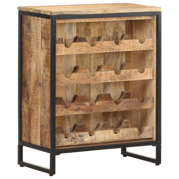 Weinschrank 62x33x78,5 cm Raues Mangoholz  