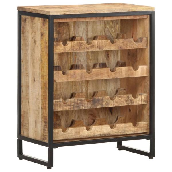 Weinschrank 62x33x78,5 cm Raues Mangoholz  