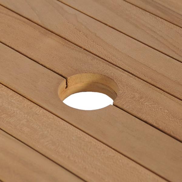 Waschtisch Massivholz Teak mit Waschbecken Marmor Creme