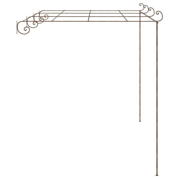 Garten-Pergola Antik-Braun 4x3x2,5 m Eisen