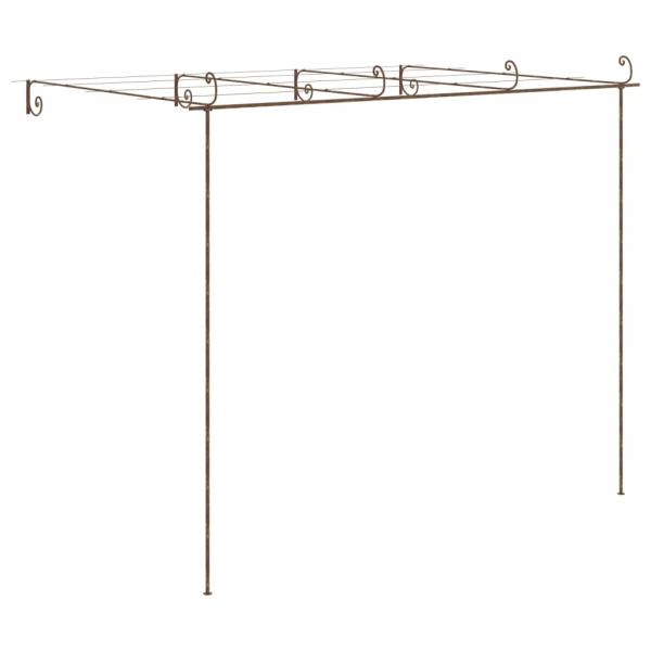 Garten-Pergola Antik-Braun 4x3x2,5 m Eisen