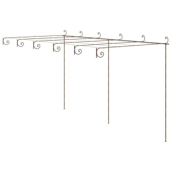 Garten-Pergola Antik-Braun 6x3x2,5 m Eisen