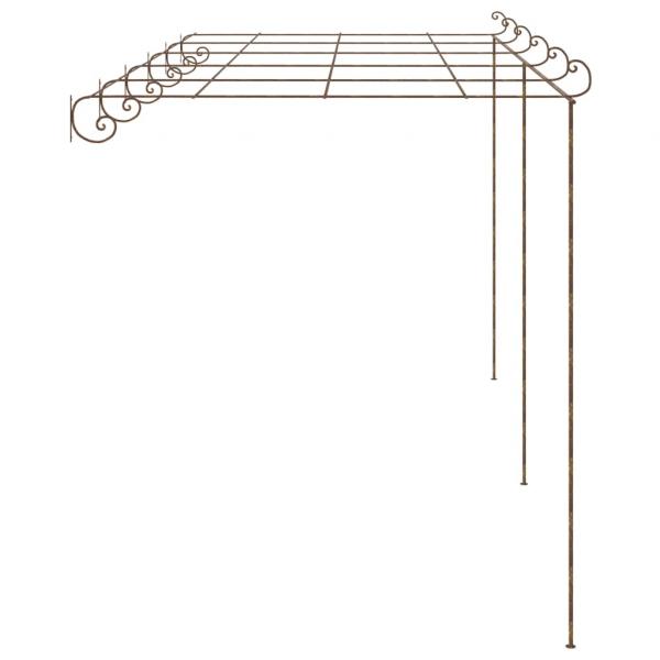 Garten-Pergola Antik-Braun 6x3x2,5 m Eisen