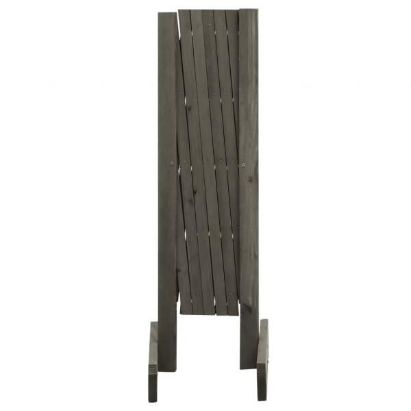 Garten-Rankzaun Grau 120x60 cm Massivholz Tanne