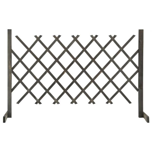 ARDEBO.de - Garten-Rankzaun Grau 120x90 cm Massivholz Tanne