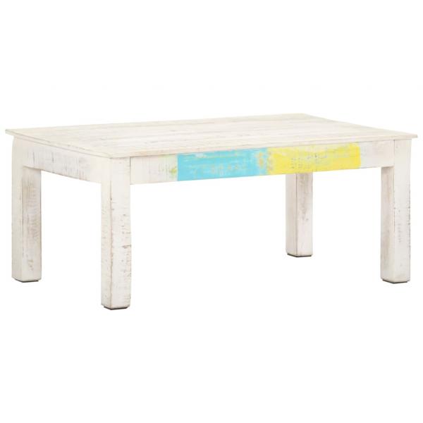 ARDEBO.de - Couchtisch Weiß 110x60x45 cm Massivholz Mango