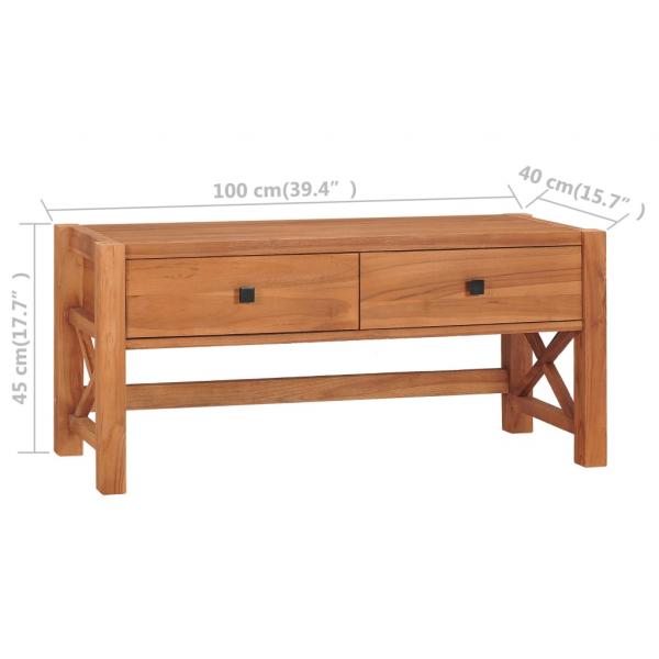 TV-Schrank 100x40x45 cm Teakholz