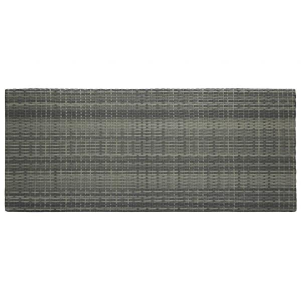 Garten-Bartisch Grau 140,5x60,5x110,5 cm Poly Rattan