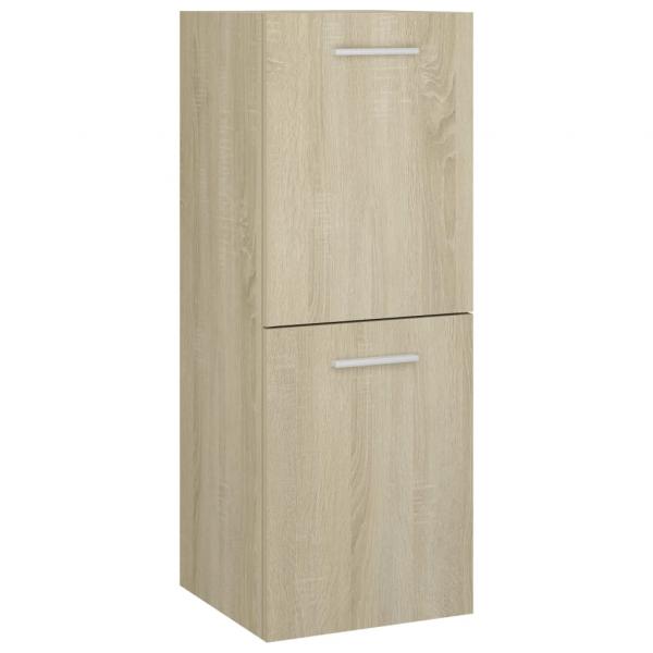 Badezimmerschrank Sonoma-Eiche 30x30x80 cm Holzwerkstoff