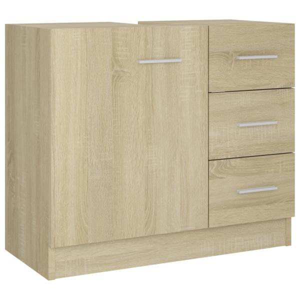 Waschbeckenunterschrank Sonoma-Eiche 63x30x54 cm Holzwerkstoff