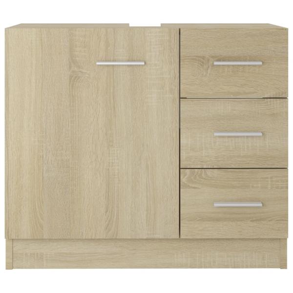 Waschbeckenunterschrank Sonoma-Eiche 63x30x54 cm Holzwerkstoff