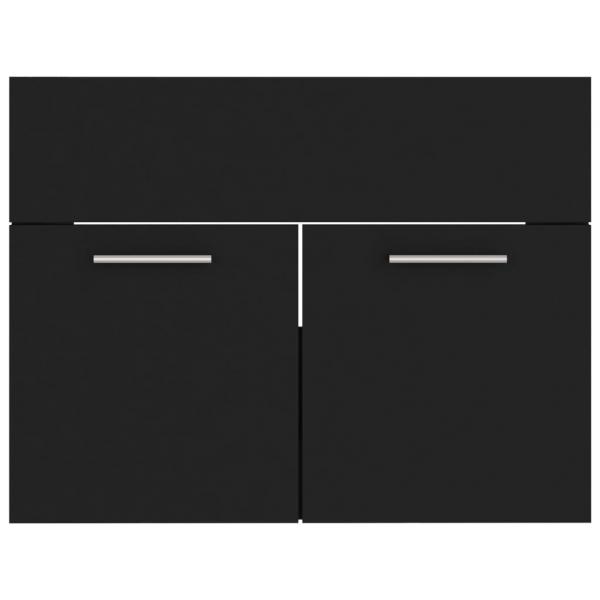 Waschbeckenunterschrank Schwarz 60x38,5x46 cm Holzwerkstoff