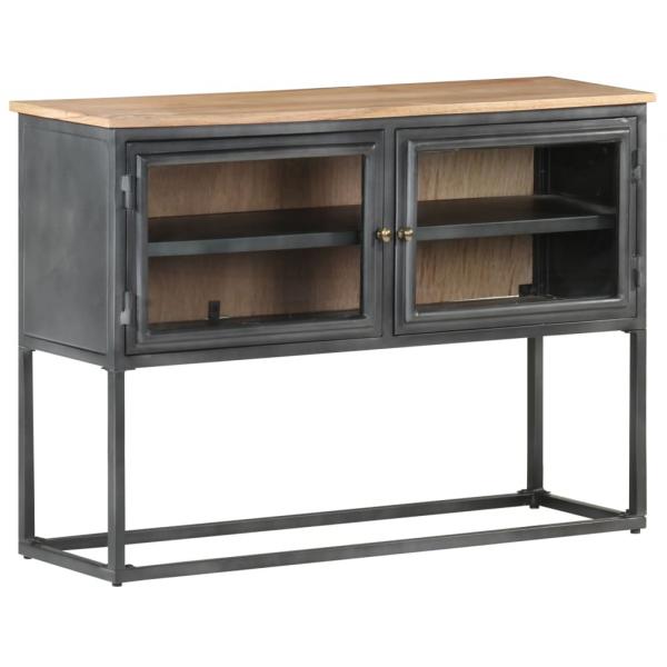 ARDEBO.de - Sideboard Grau 100x30x70 cm Massivholz Akazie