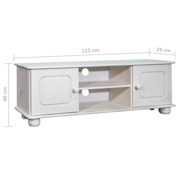 TV-Schrank 115x29x40 cm Massivholz Kiefer