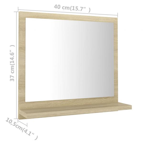 Badspiegel Sonoma-Eiche 40x10,5x37 cm Holzwerkstoff