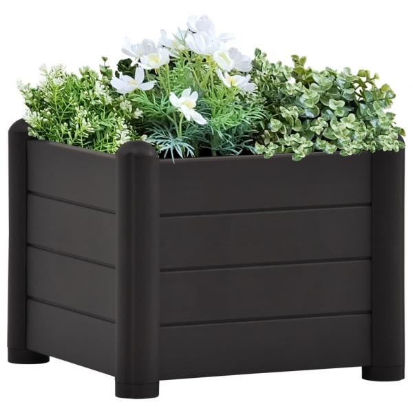 ARDEBO.de - Garten-Hochbeet PP Anthrazit 43x43x35 cm