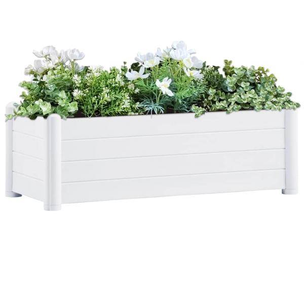 ARDEBO.de - Garten-Hochbeet PP Weiß 100x43x35 cm