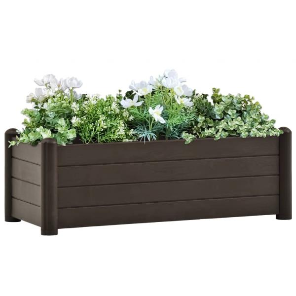 ARDEBO.de - Garten-Hochbeet PP Mokka 100x43x35 cm