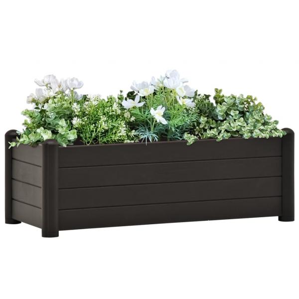 ARDEBO.de - Garten-Hochbeet PP Anthrazit 100x43x35 cm