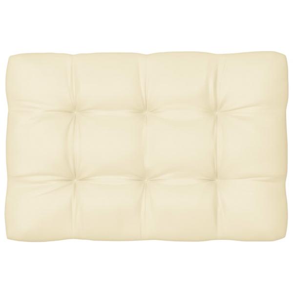 Palettenkissen Creme 120x80x12 cm Stoff