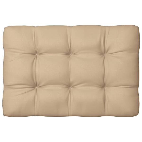 Palettenkissen Beige 120x80x12 cm Stoff