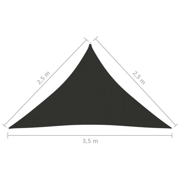 Sonnensegel Oxford-Gewebe Dreieckig 2,5x2,5x3,5 m Anthrazit