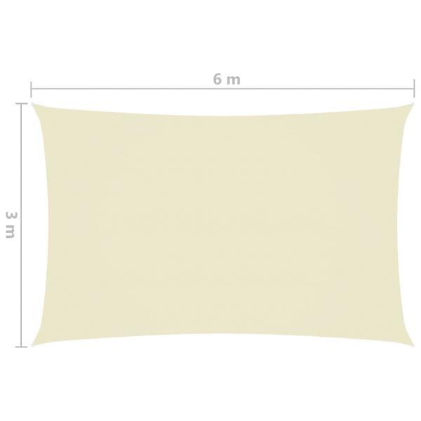 Sonnensegel Oxford-Gewebe Rechteckig 3x6 m Creme