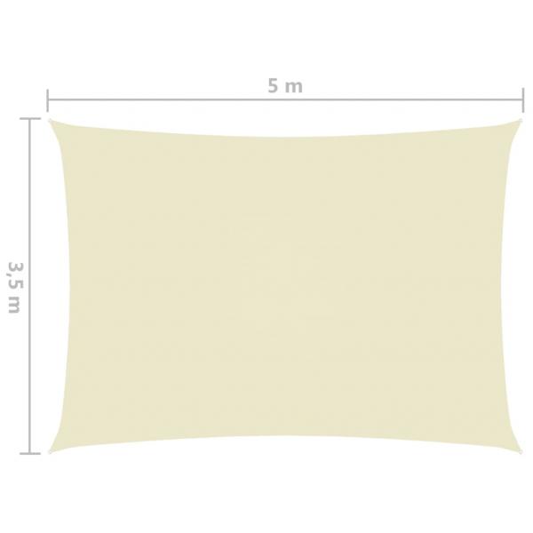 Sonnensegel Oxford-Gewebe Rechteckig 3,5x5 m Creme