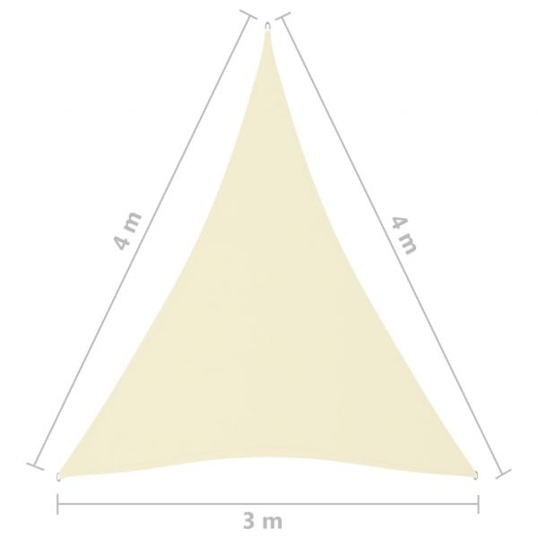 Sonnensegel Oxford-Gewebe Dreieckig 3x4x4 m Creme