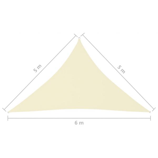 Sonnensegel Oxford-Gewebe Dreieckig 5x5x6 m Creme