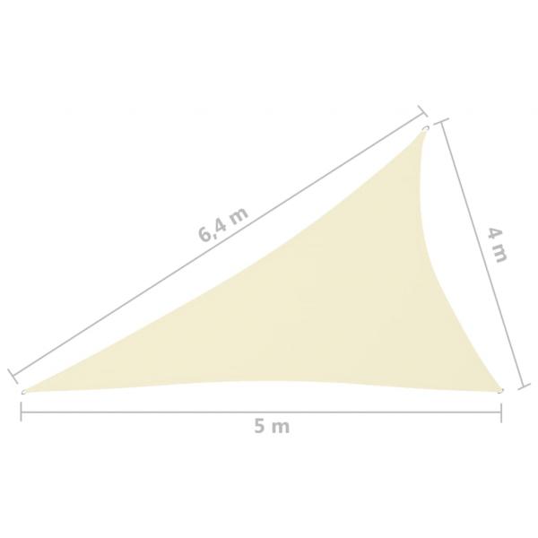 Sonnensegel Oxford-Gewebe Dreieckig 4x5x6,4 m Creme