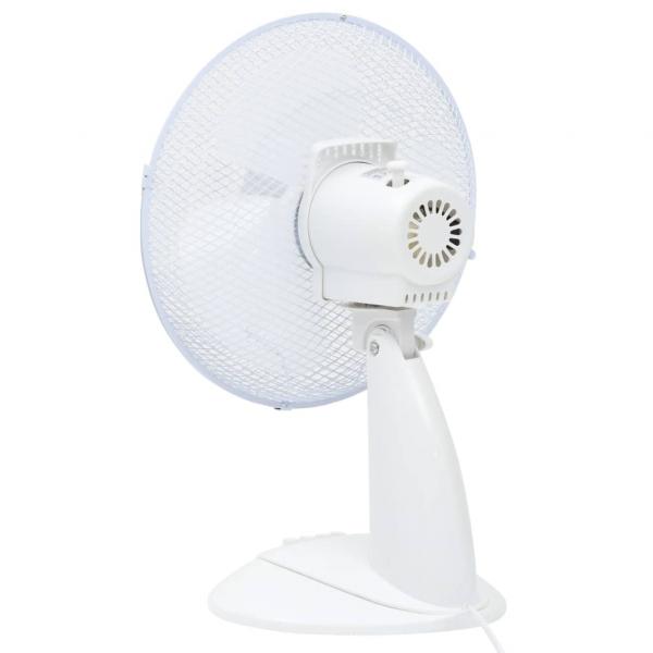 Tischventilator 3 Geschwindigkeiten 30 cm 40 W Weiß