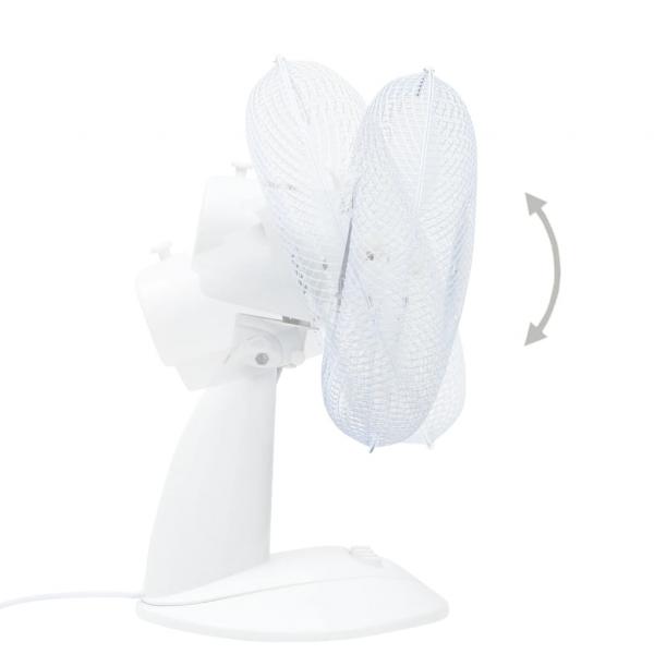 Tischventilator 3 Geschwindigkeiten 30 cm 40 W Weiß