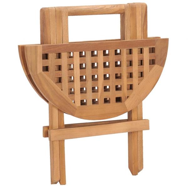 Klappbarer Gartentisch 50x50x50 cm Teak Massivholz