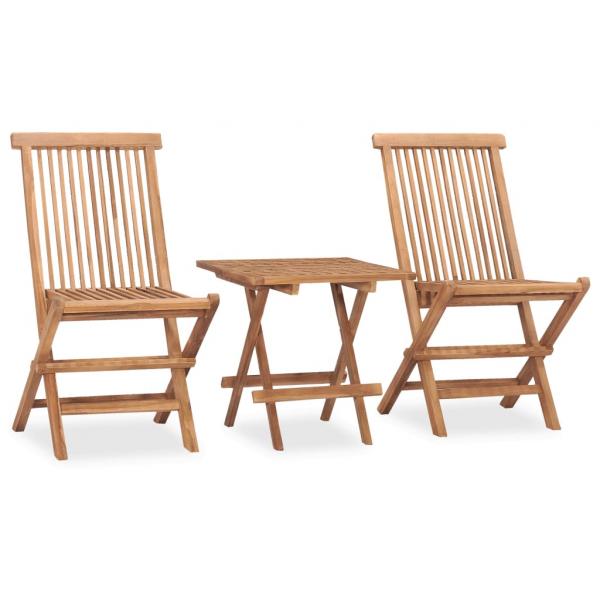 ARDEBO.de - 3-tlg. Garten-Essgruppe Klappbar Massivholz Teak