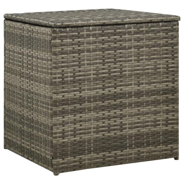 4-tlg. Garten-Lounge-Set mit Auflagen Poly Rattan Grau