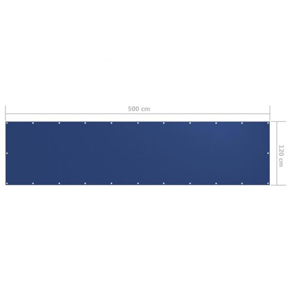 Balkon-Sichtschutz Blau 120x500 cm Oxford-Gewebe