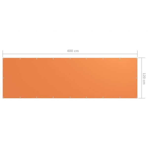 Balkon-Sichtschutz Orange 120x400 cm Oxford-Gewebe