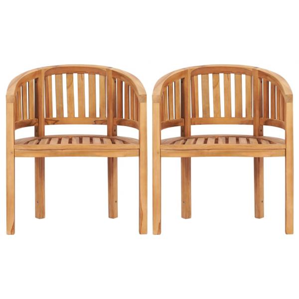 4-tlg. Garten-Lounge-Set Massivholz Teak