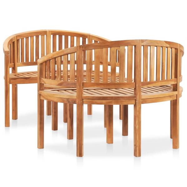 3-tlg. Garten-Lounge-Set Massivholz Teak