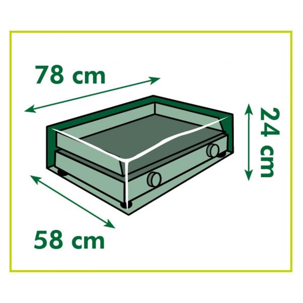 Nature Abdeckhaube für Plancha-Grill 78x58x24 cm