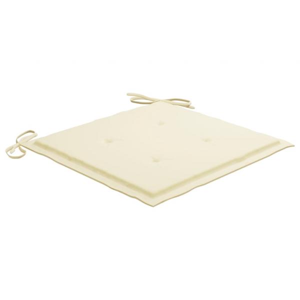 Gartenstuhl-Kissen 6 Stk. Creme 50x50x3 cm Oxford-Gewebe