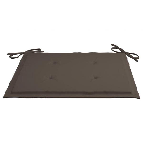 Gartenstuhl-Kissen 6 Stk. Taupe 50x50x3 cm Oxford-Gewebe