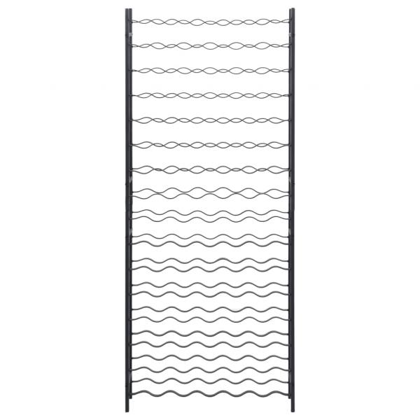 Weinregal für 96 Flaschen Schwarz Eisen