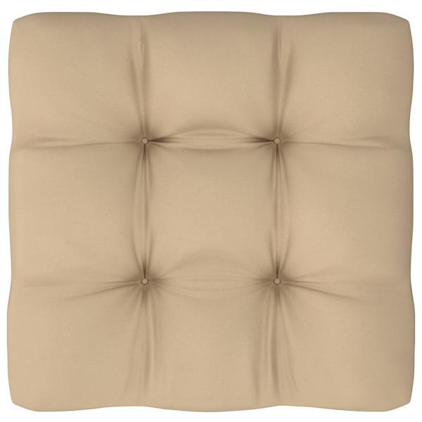 Palettenkissen Beige 58x58x10 cm Stoff