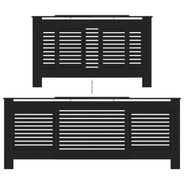 MDF Heizkörperverkleidung Schwarz 205 cm