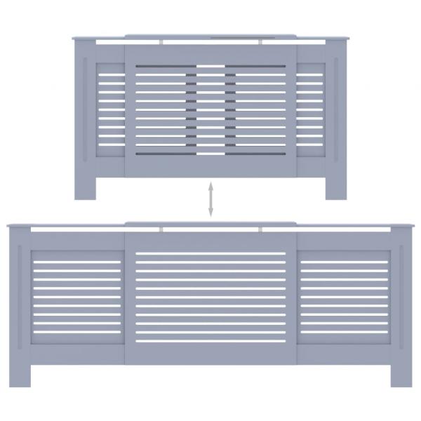 MDF Heizkörperverkleidung Grau 205 cm