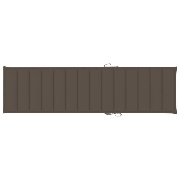 Sonnenliegen-Auflage Taupe 200x50x3 cm Oxford-Gewebe