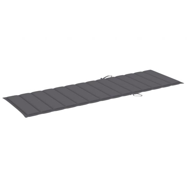 Sonnenliegen-Auflage Anthrazit 200x60x3 cm Oxford-Gewebe